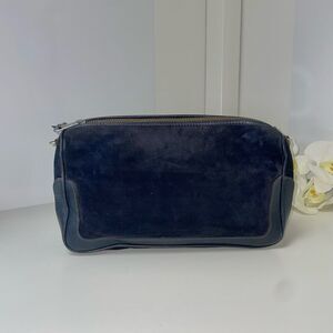 Vintage Salvatore Ferragamo Midnight Blue Clutch